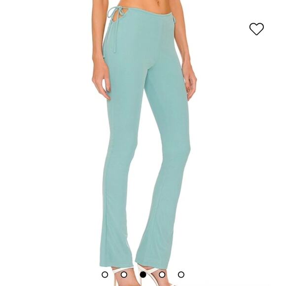 Michael Costello x Revolve Lyle Pant in Teal - Picture 3 of 10